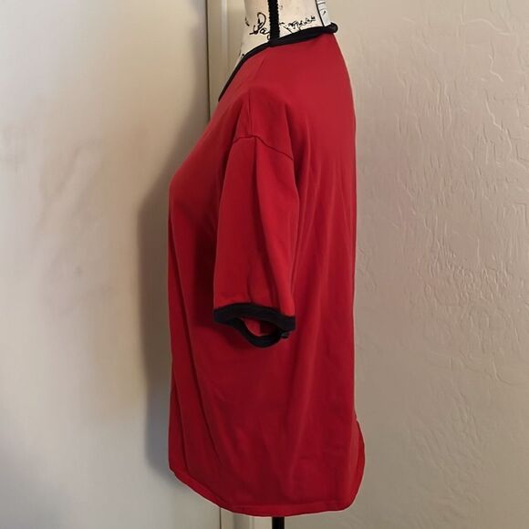 Y2K Nike Red & Black Ringer Shirt - Picture 2 of 12